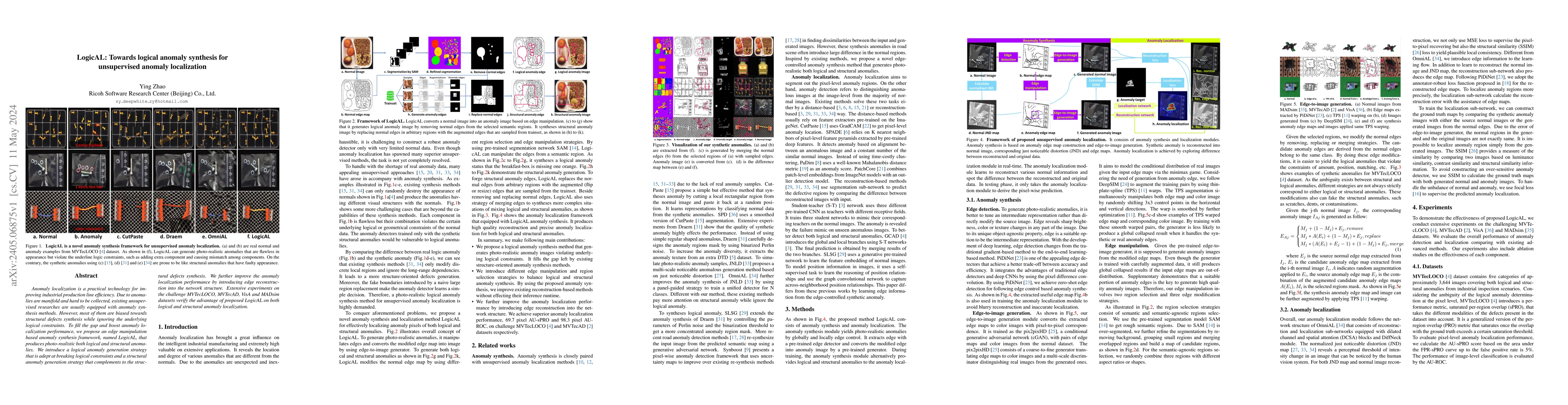 Thumbnail for LogicAL: Towards logical anomaly synthesis for unsupervised anomaly
  localization