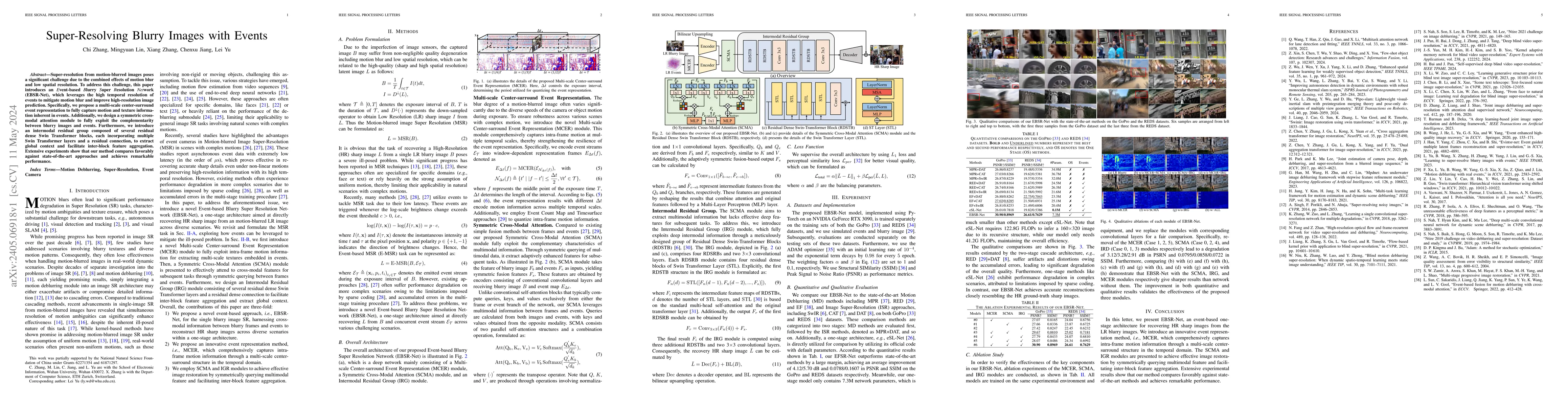 Thumbnail for Super-Resolving Blurry Images with Events