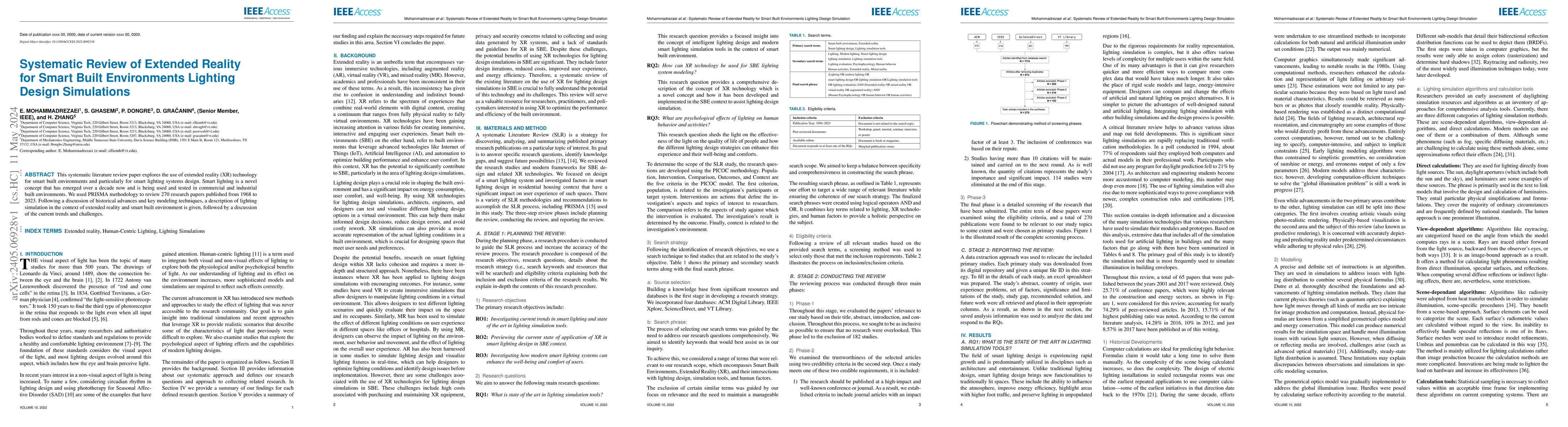 Thumbnail for Systematic Review of Extended Reality for Smart Built Environments
  Lighting Design Simulations