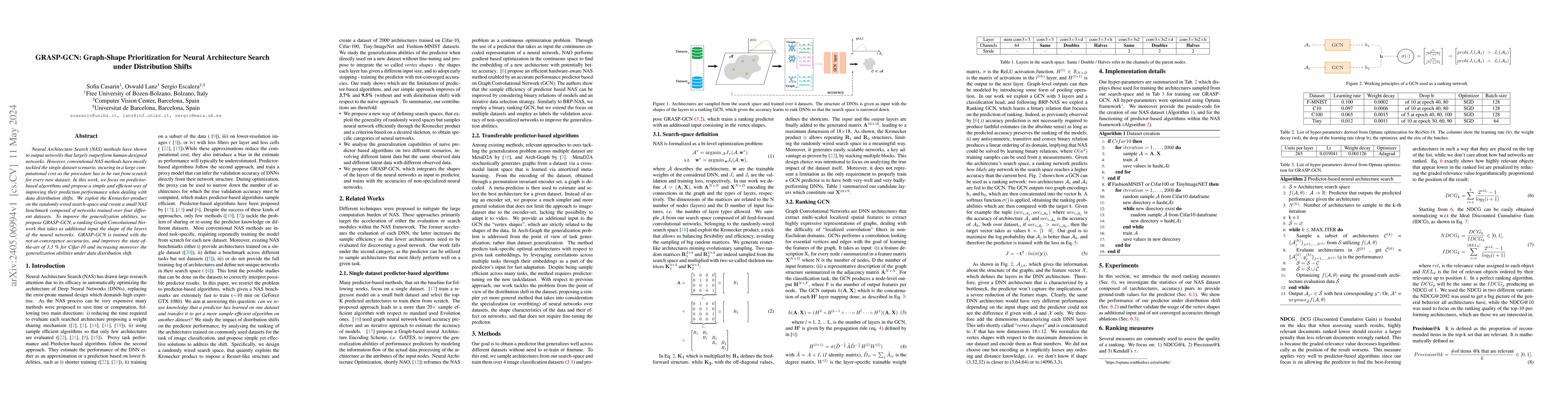 Thumbnail for GRASP-GCN: Graph-Shape Prioritization for Neural Architecture Search
  under Distribution Shifts