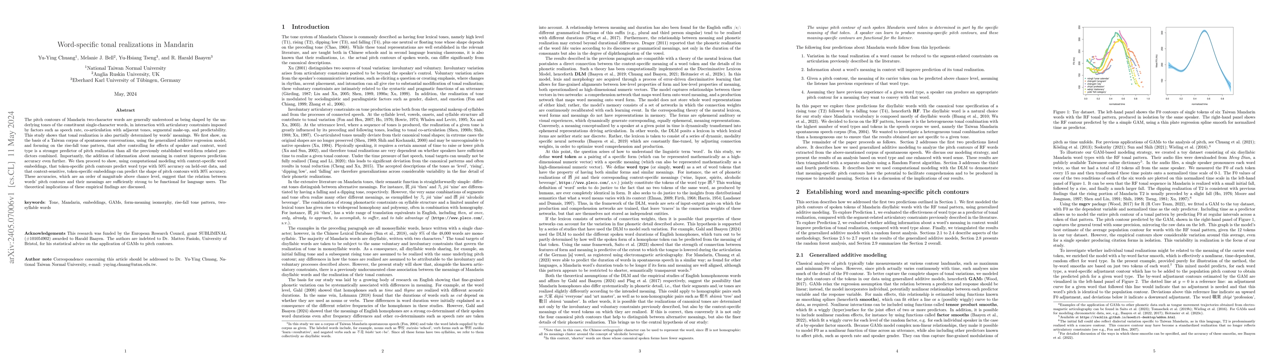 Thumbnail for Word-specific tonal realizations in Mandarin