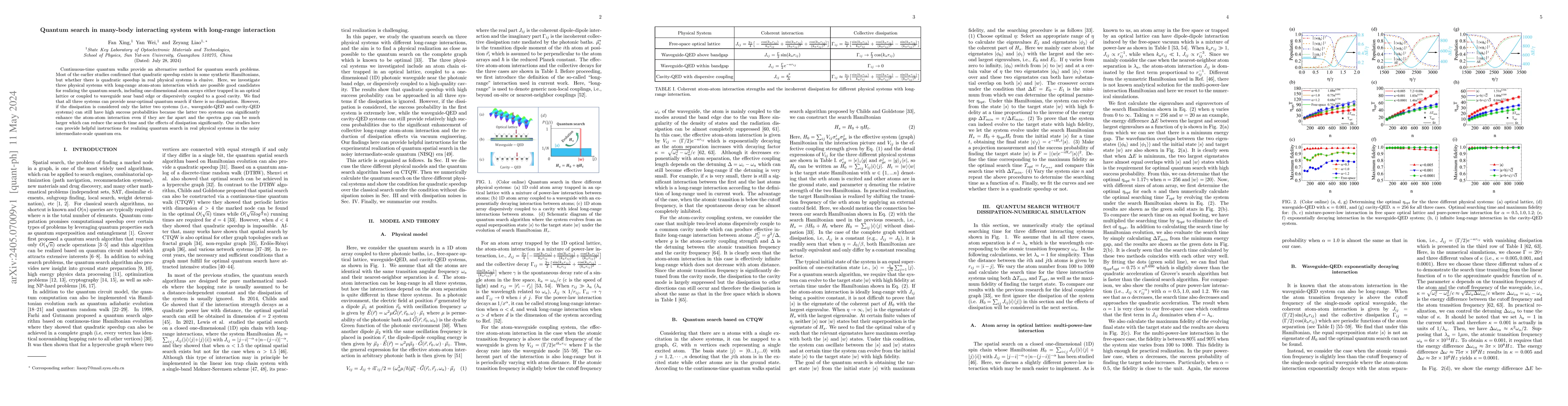 Thumbnail for Quantum search in many-body interacting system with long-range
  interaction