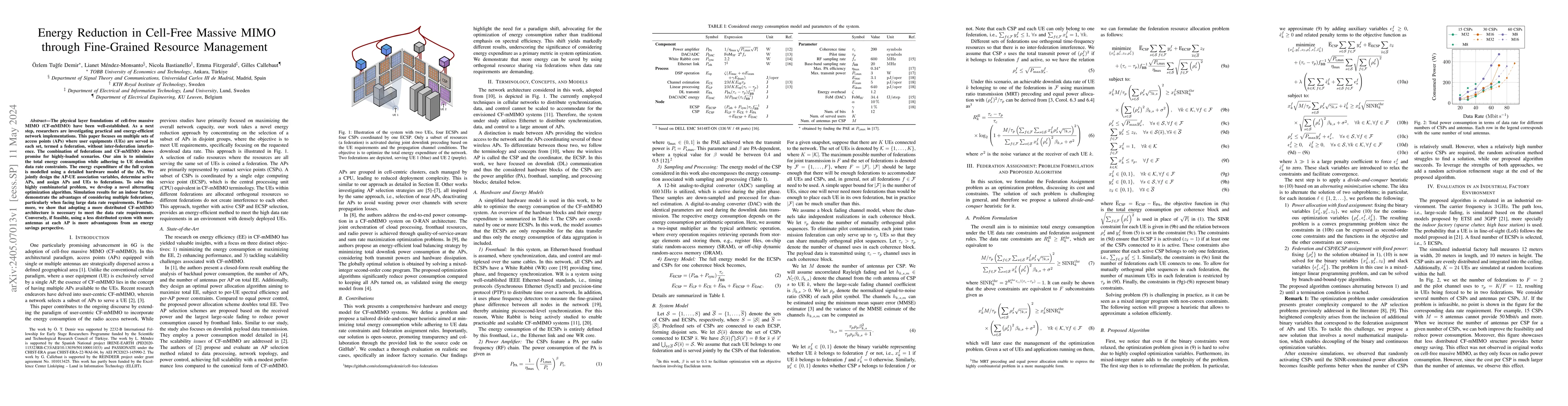 Thumbnail for Energy Reduction in Cell-Free Massive MIMO through Fine-Grained Resource
  Management