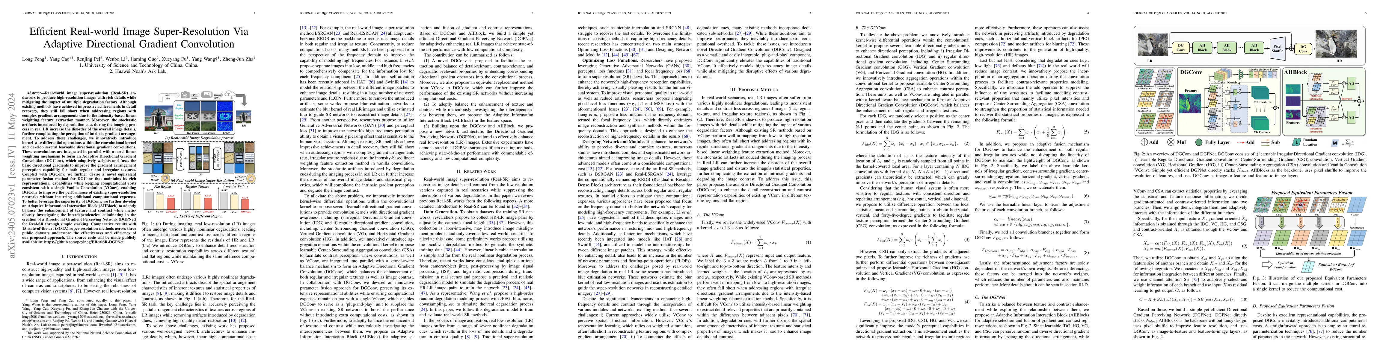 Thumbnail for Efficient Real-world Image Super-Resolution Via Adaptive Directional
  Gradient Convolution