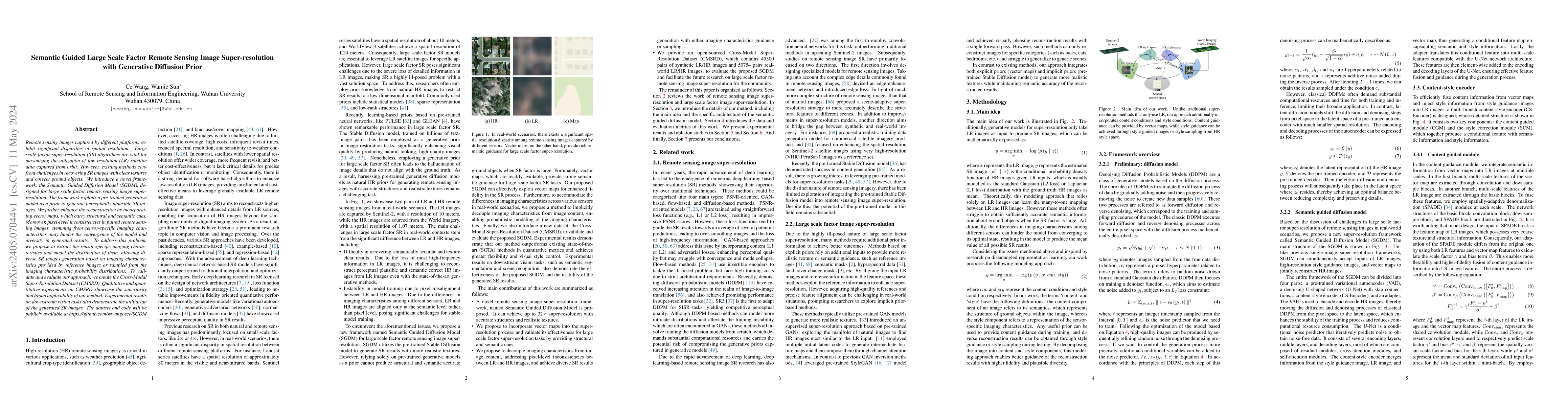Thumbnail for Semantic Guided Large Scale Factor Remote Sensing Image Super-resolution
  with Generative Diffusion Prior