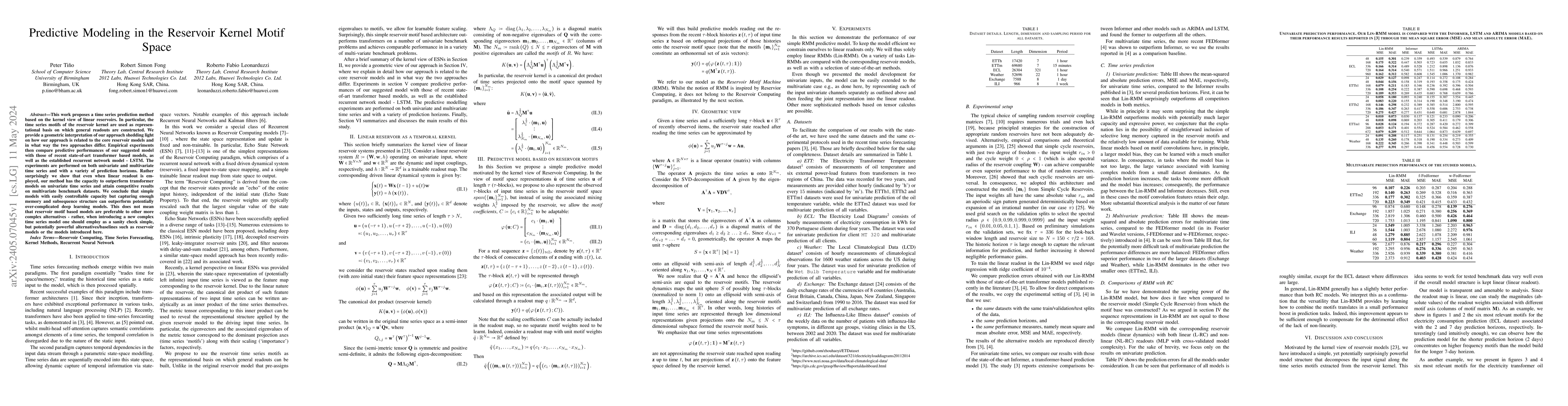 Thumbnail for Predictive Modeling in the Reservoir Kernel Motif Space