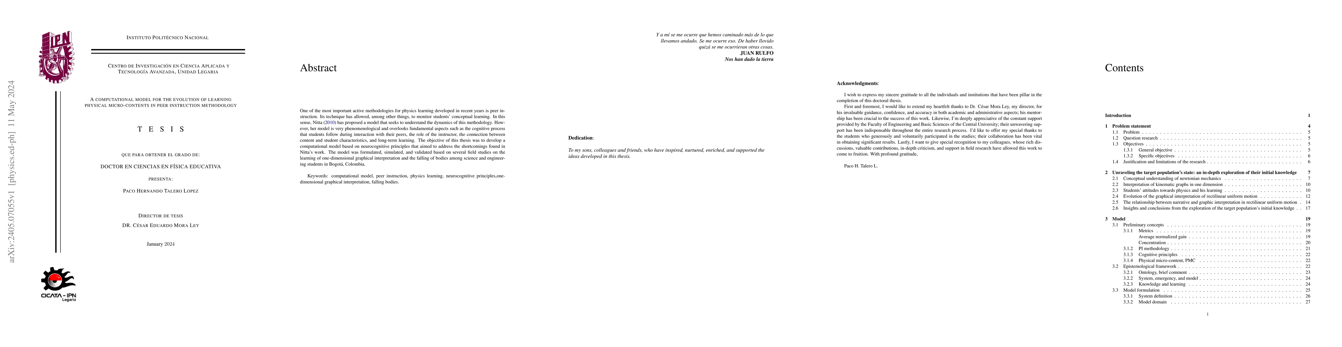 Thumbnail for A computational model for the evolution of learning physical
  micro-contents in peer instruction methodology