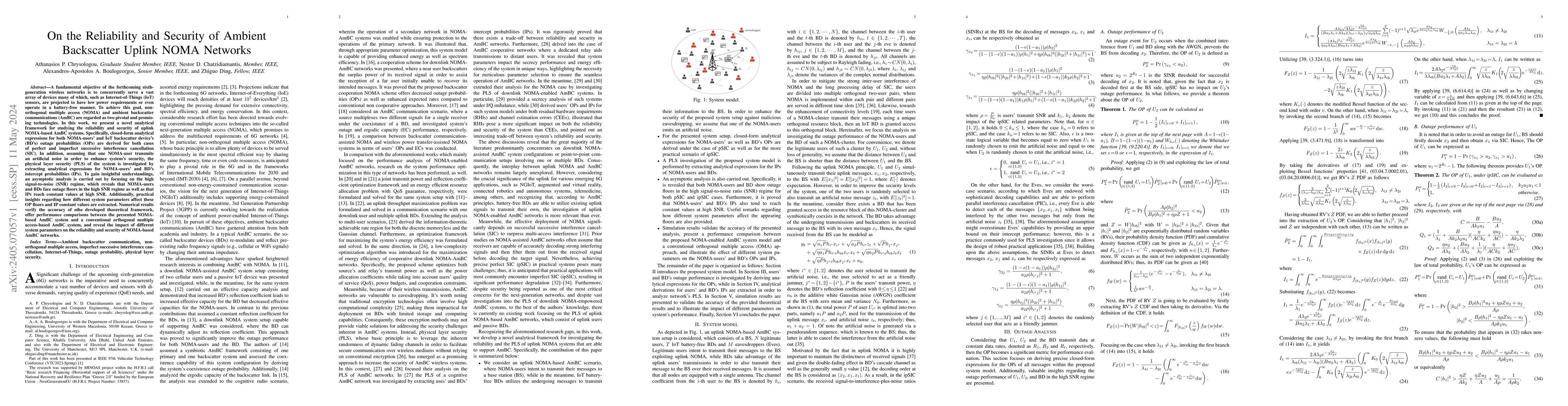 Thumbnail for On the Reliability and Security of Ambient Backscatter Uplink NOMA
  Networks