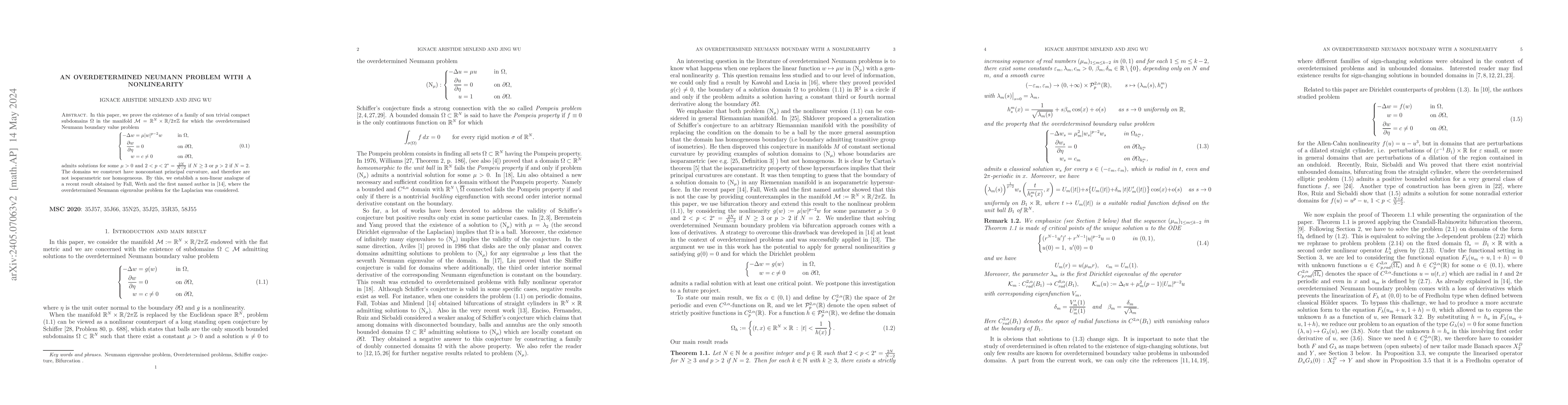 Thumbnail for An overdetermined Neumann Problem with a Nonlinearity