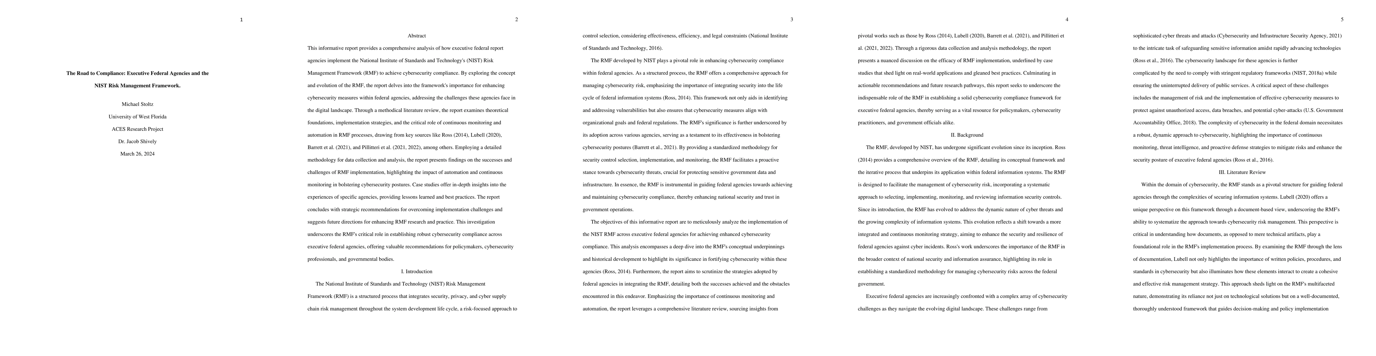 Thumbnail for The Road to Compliance: Executive Federal Agencies and the NIST Risk
  Management Framework