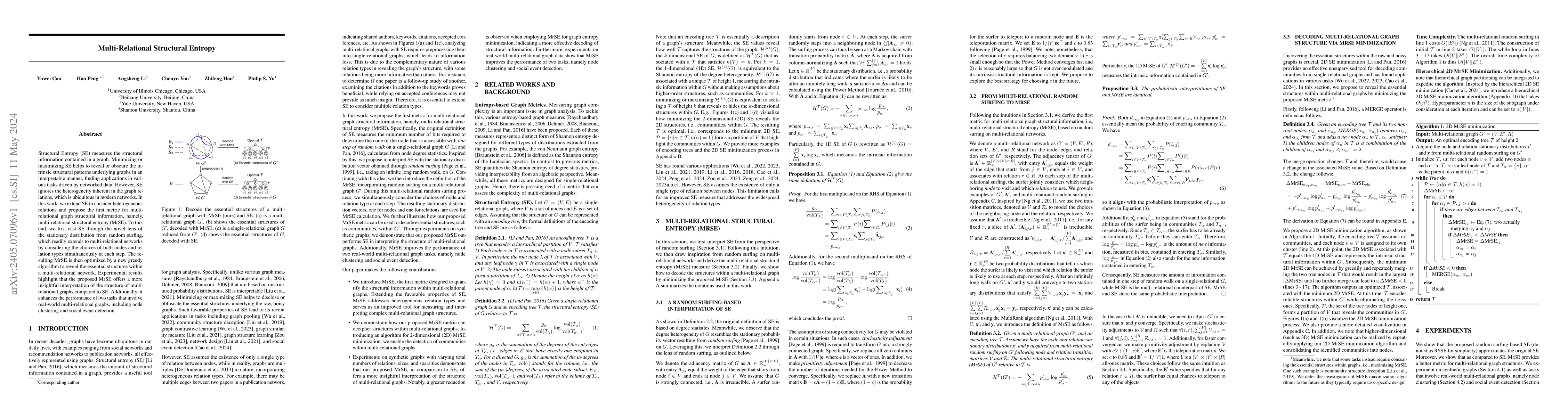 Thumbnail for Multi-Relational Structural Entropy