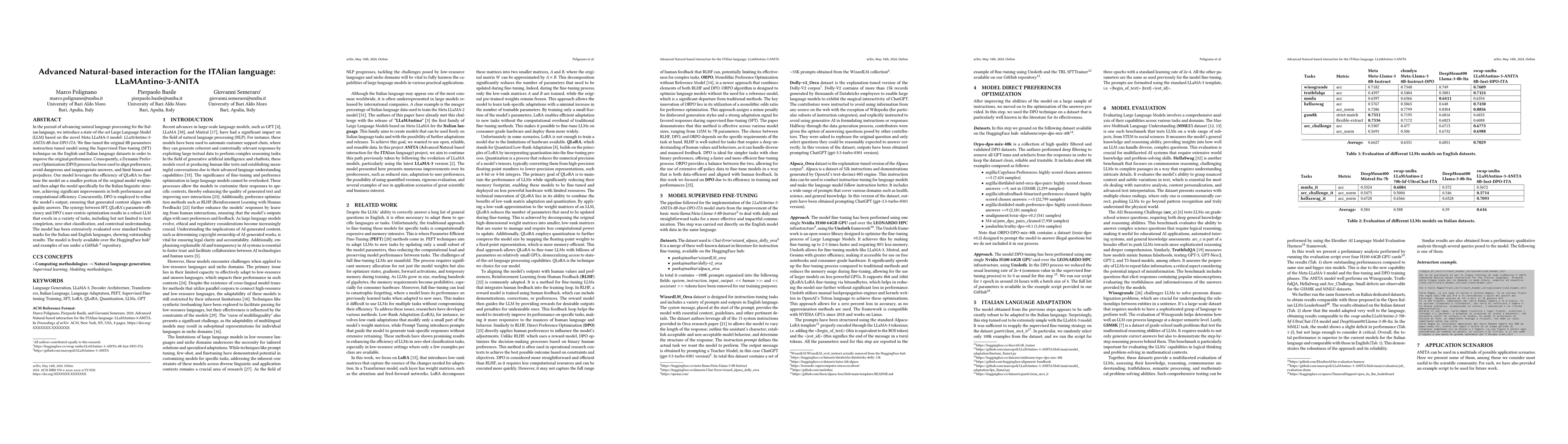 Thumbnail for Advanced Natural-based interaction for the ITAlian language:
  LLaMAntino-3-ANITA