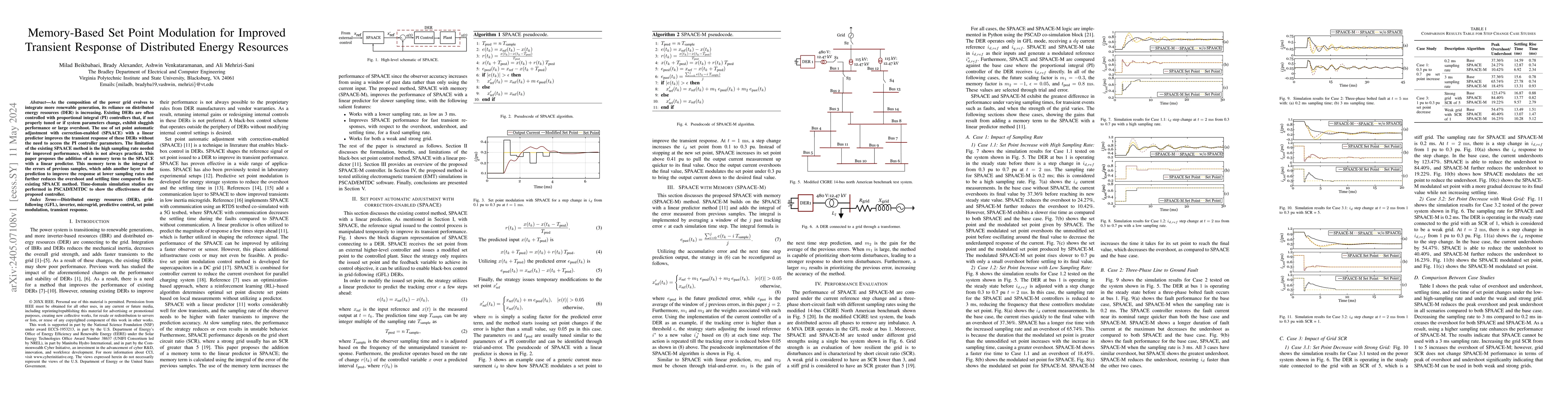 Thumbnail for Memory-Based Set Point Modulation for Improved Transient Response of
  Distributed Energy Resources