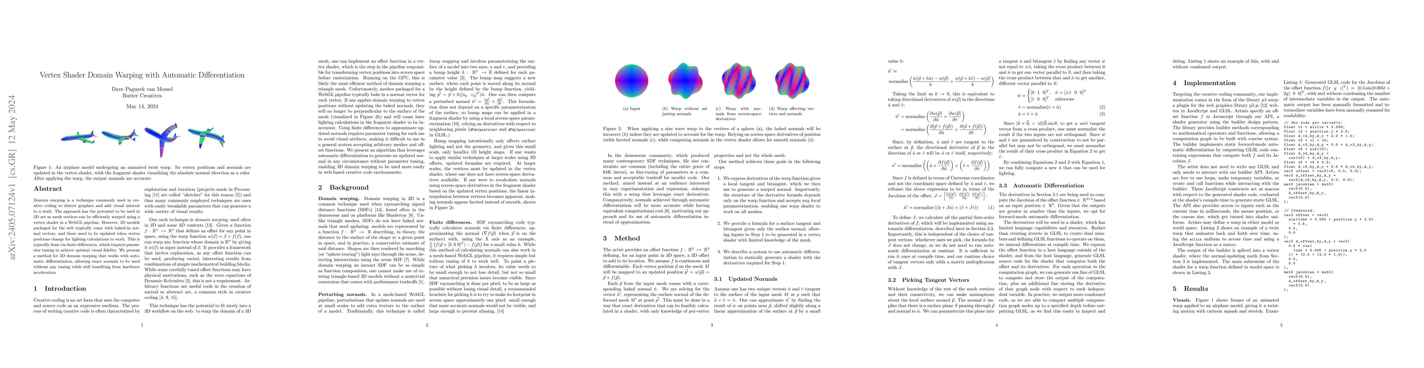 Thumbnail for Vertex Shader Domain Warping with Automatic Differentiation