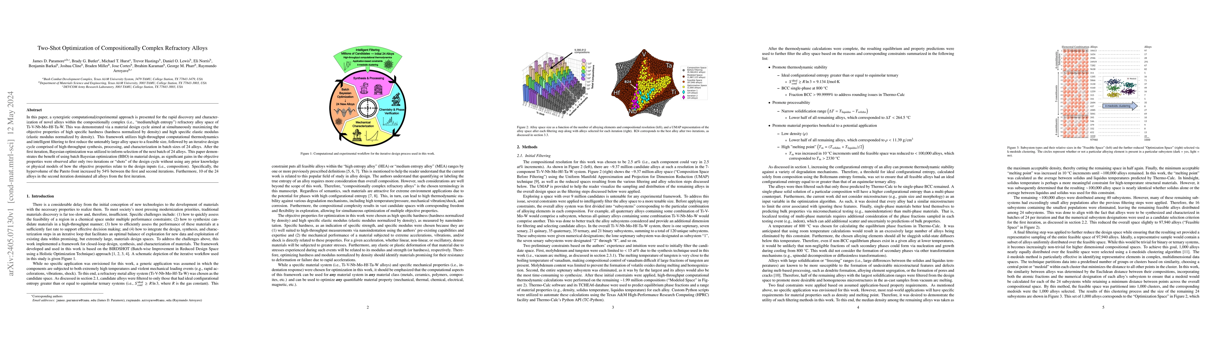 Thumbnail for Two-Shot Optimization of Compositionally Complex Refractory Alloys