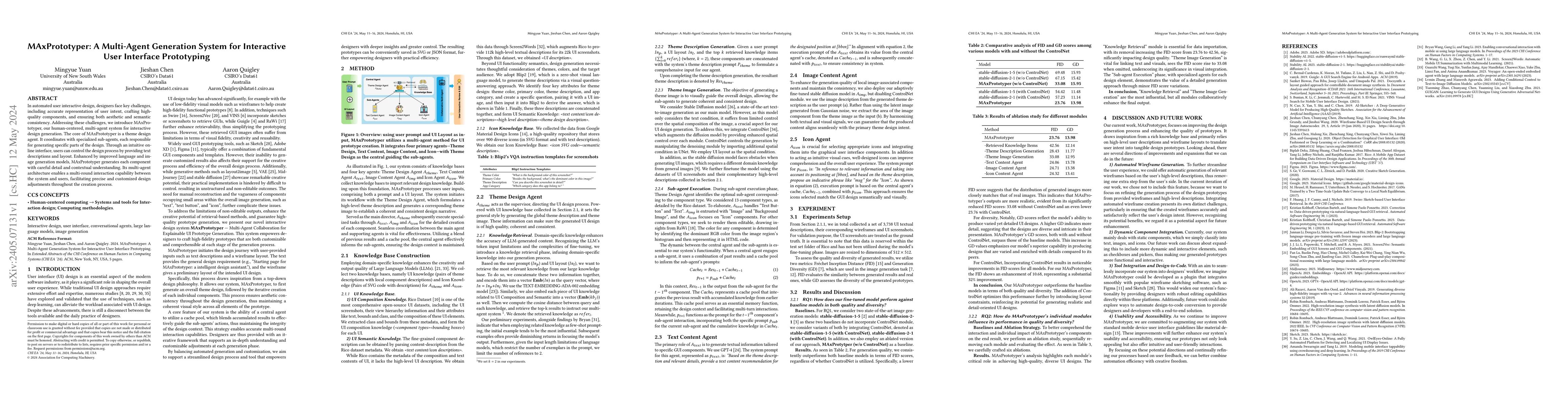 Thumbnail for MAxPrototyper: A Multi-Agent Generation System for Interactive User
  Interface Prototyping