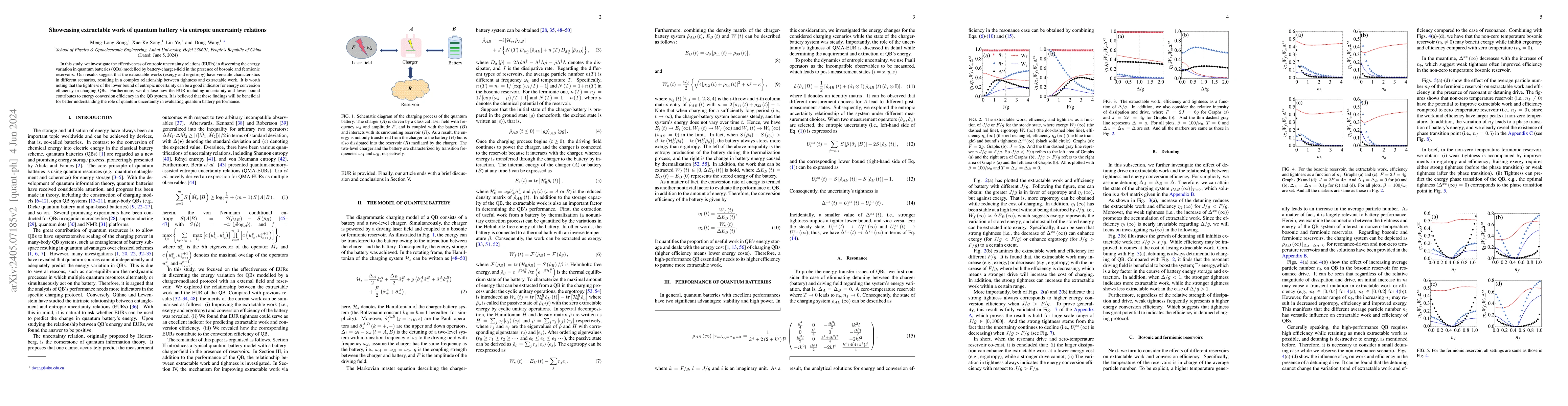 Thumbnail for Evaluating extractable work of quantum batteries via entropic
  uncertainty relations