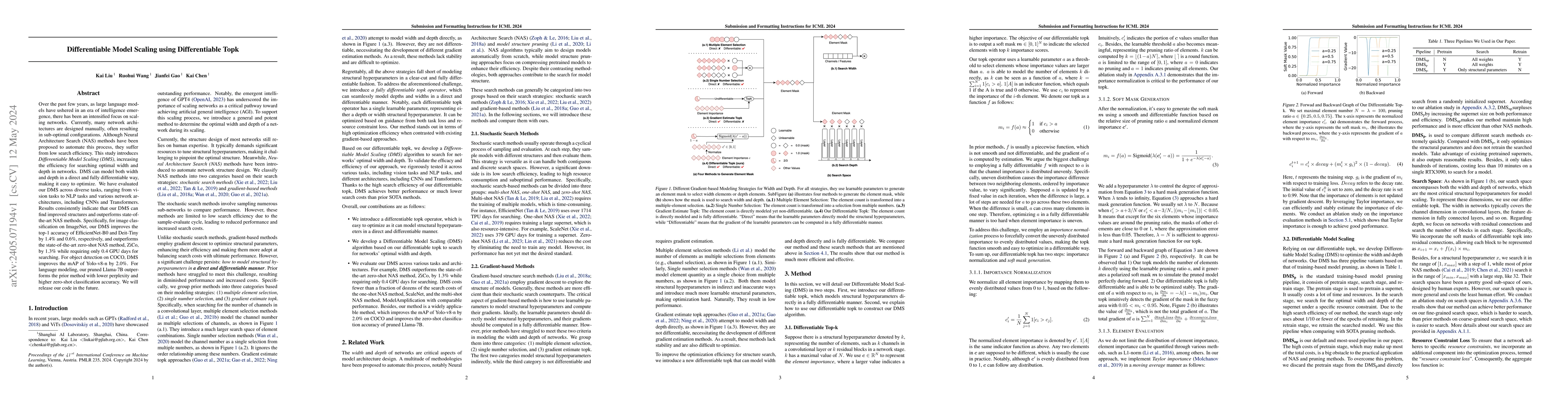 Thumbnail for Differentiable Model Scaling using Differentiable Topk