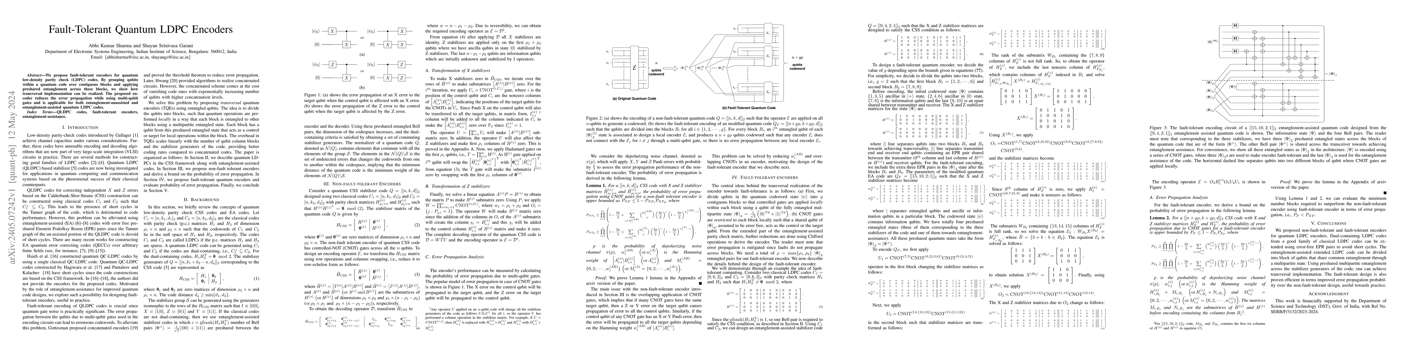 Thumbnail for Fault-Tolerant Quantum LDPC Encoders