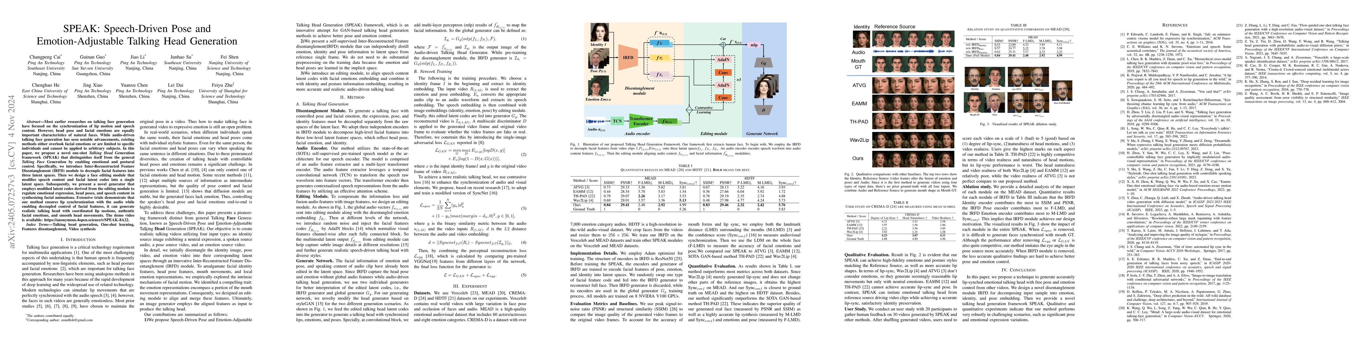 Thumbnail for Listen, Disentangle, and Control: Controllable Speech-Driven Talking
  Head Generation