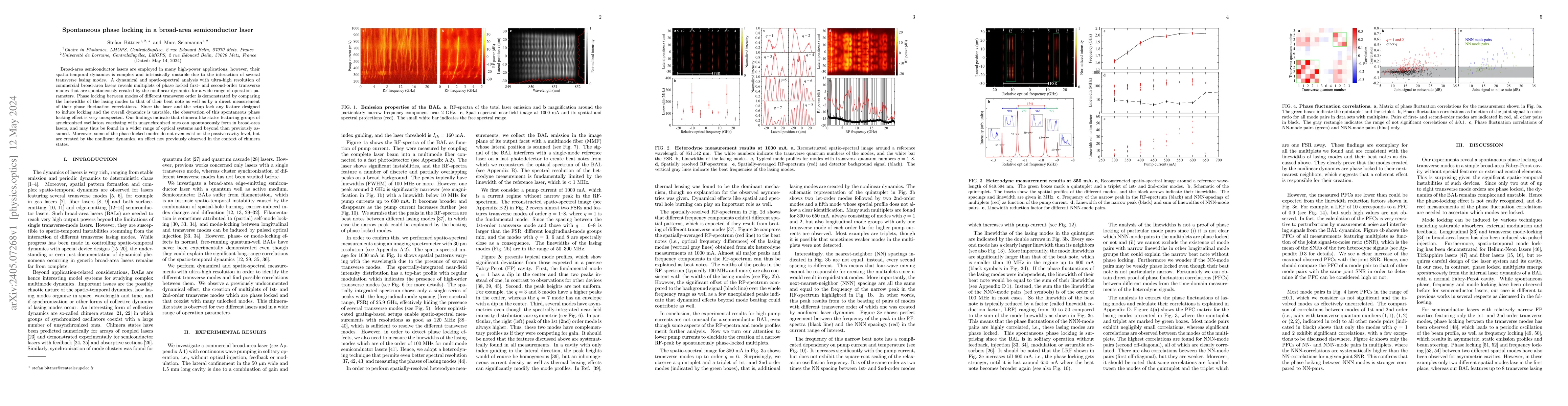 Thumbnail for Spontaneous phase locking in a broad-area semiconductor laser