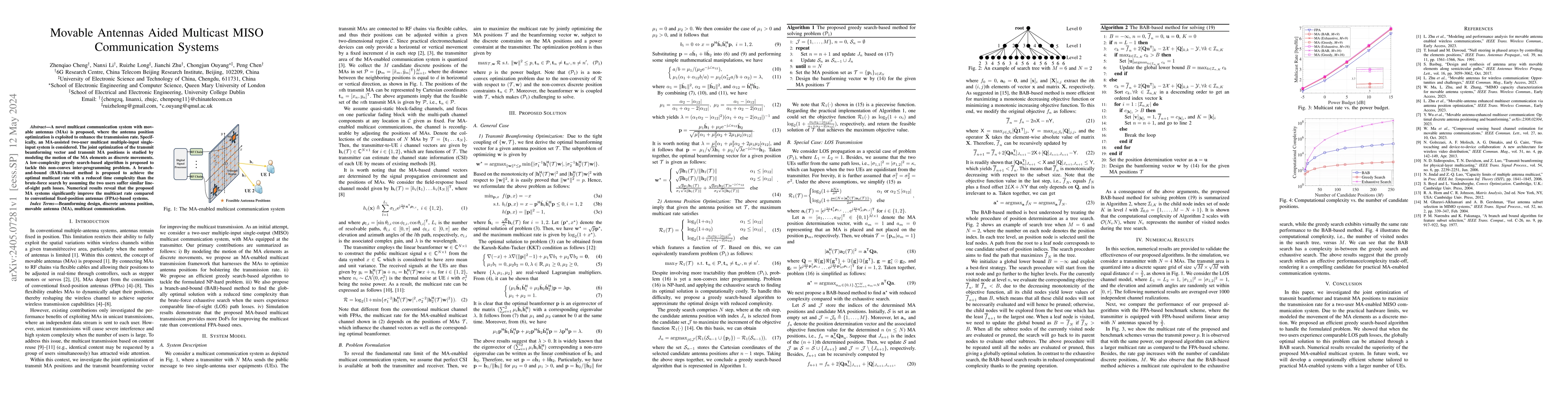 Thumbnail for Movable Antennas Aided Multicast MISO Communication Systems