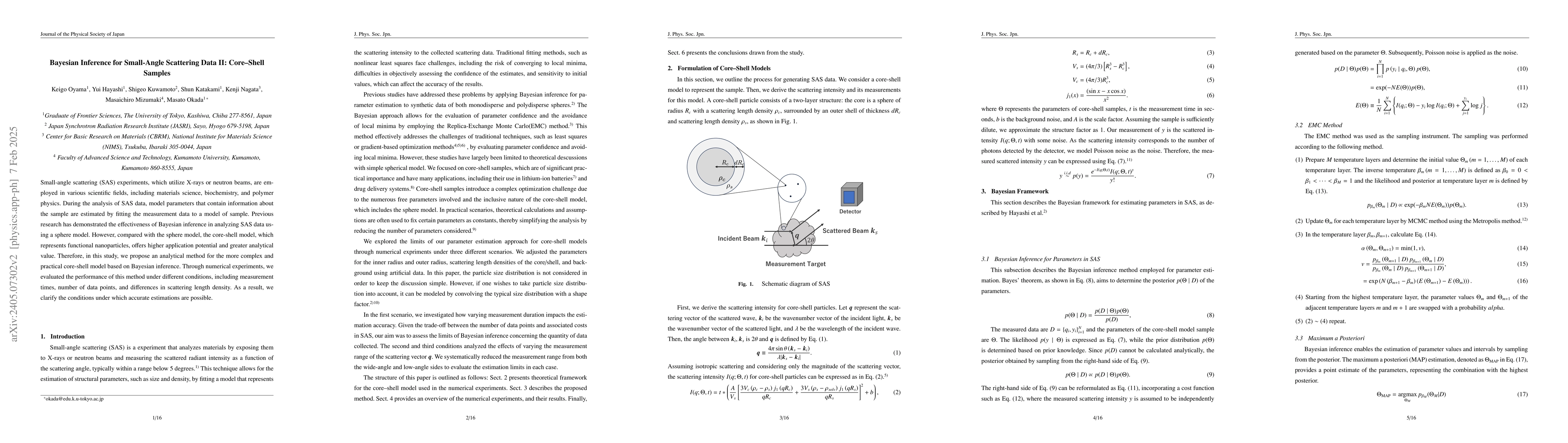 Thumbnail for Bayesian Inference for Small-Angle Scattering Data in Core-Shell Samples