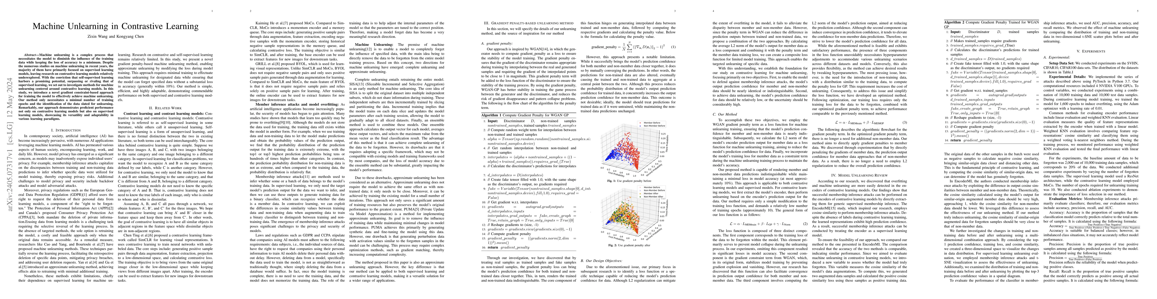 Thumbnail for Machine Unlearning in Contrastive Learning
