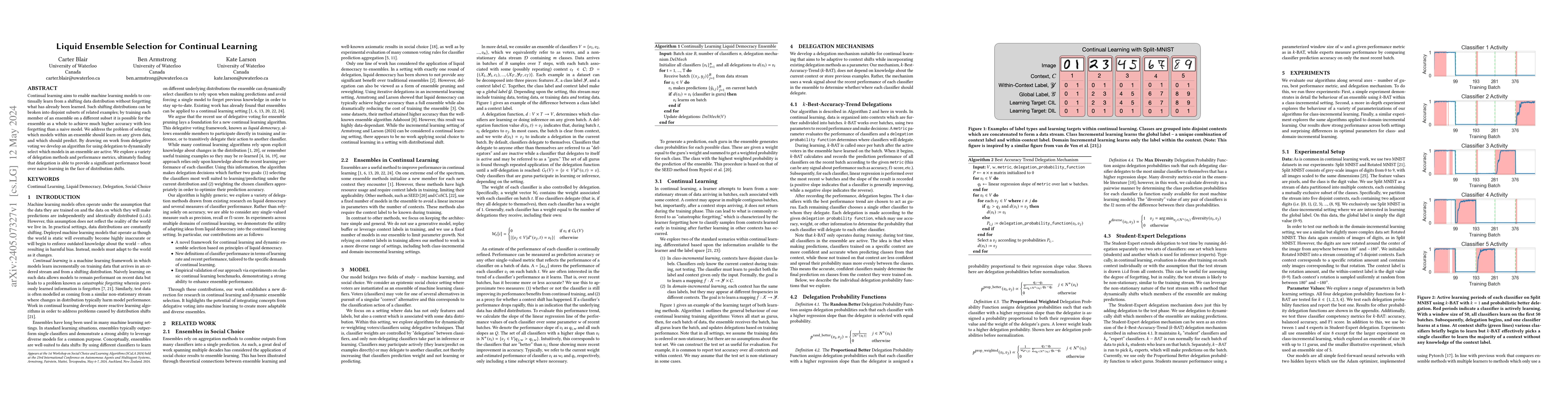 Thumbnail for Liquid Ensemble Selection for Continual Learning