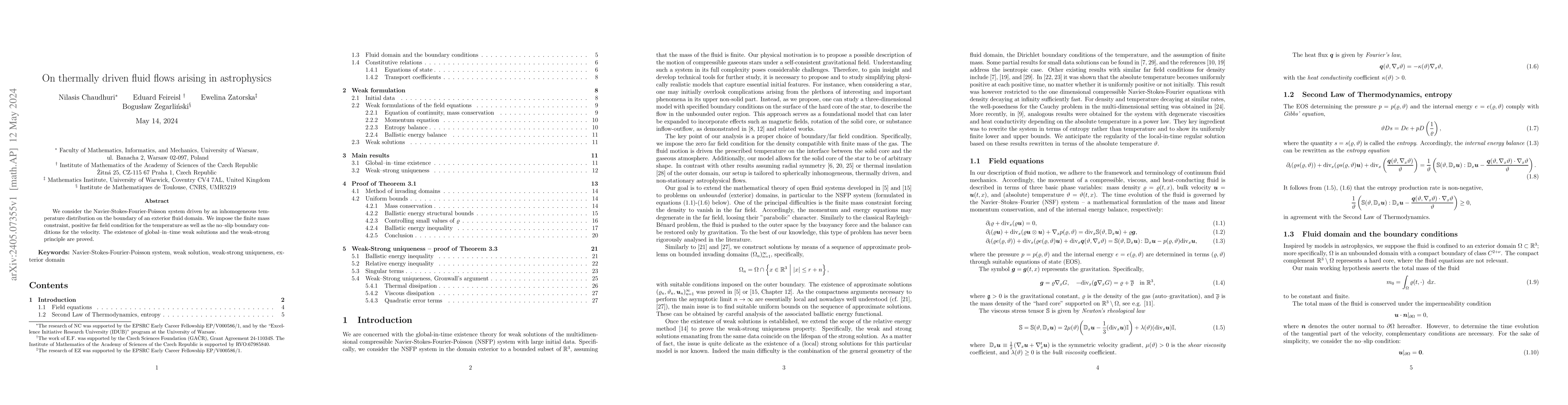 Thumbnail for On thermally driven fluid flows arising in astrophysics