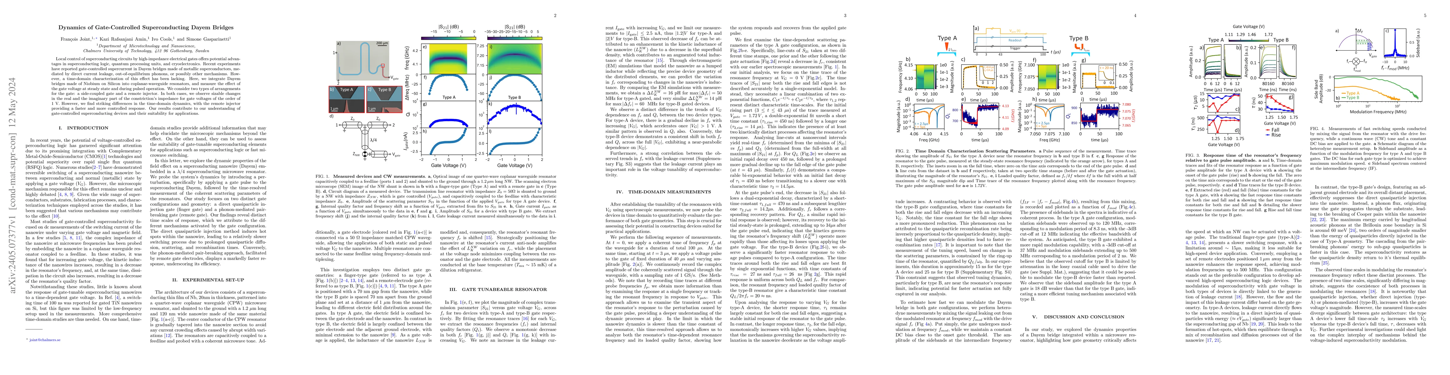 Thumbnail for Dynamics of Gate-Controlled Superconducting Dayem Bridges