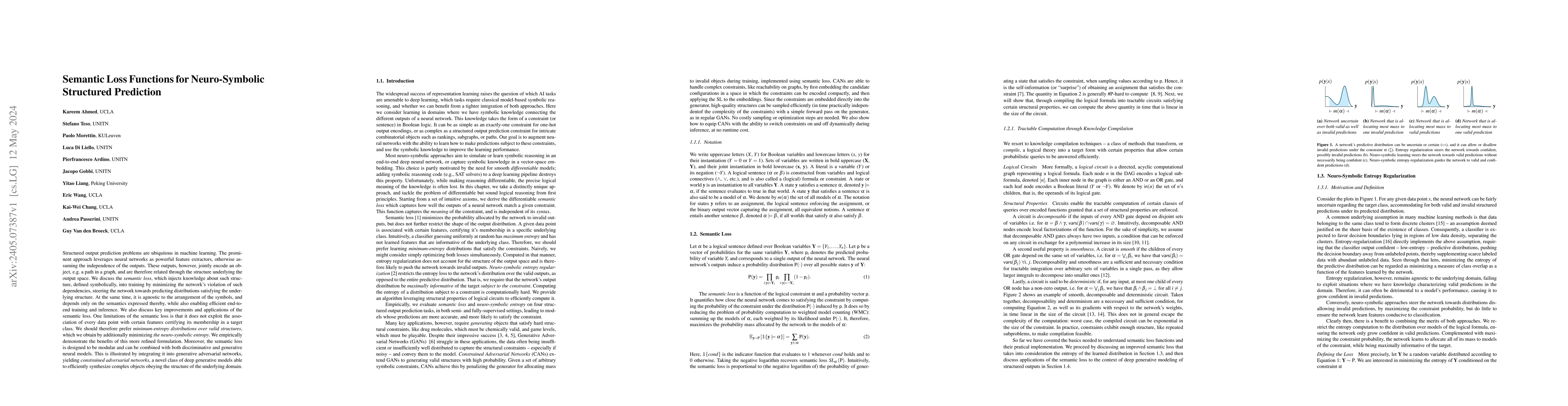 Thumbnail for Semantic Loss Functions for Neuro-Symbolic Structured Prediction