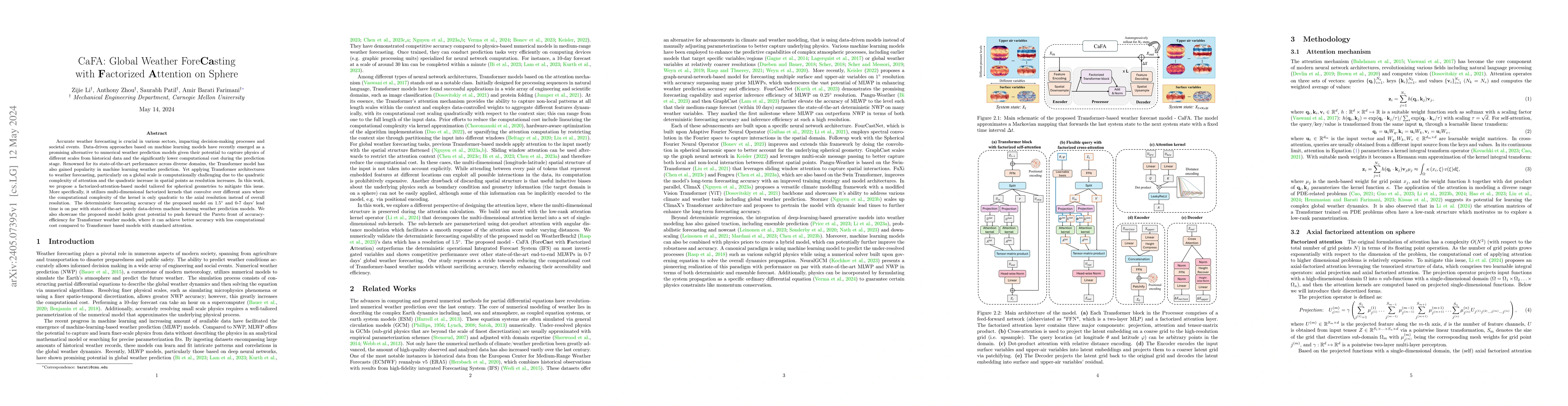 Thumbnail for CaFA: Global Weather Forecasting with Factorized Attention on Sphere