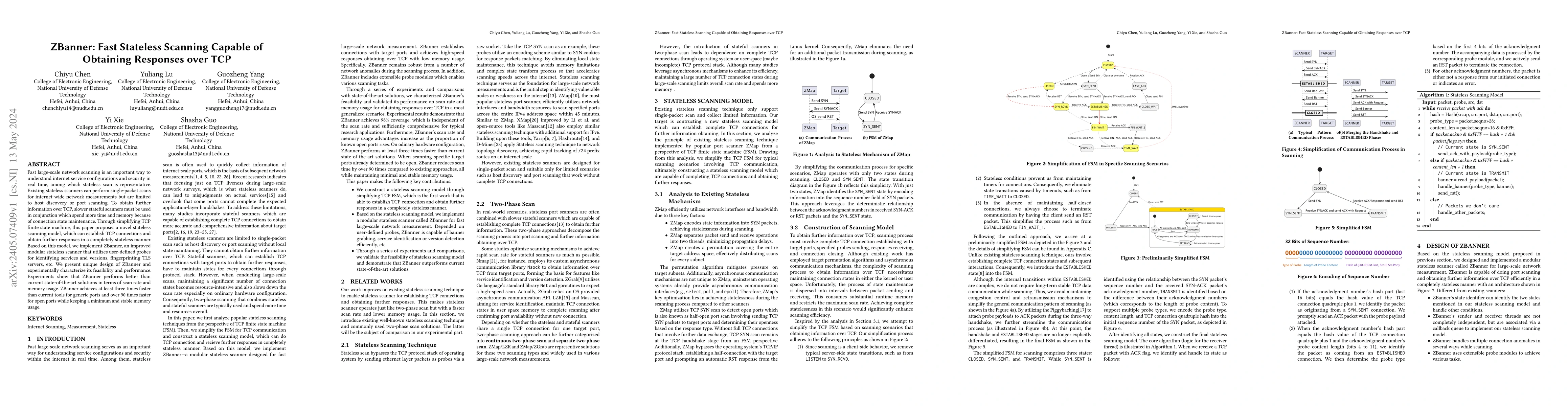 Thumbnail for ZBanner: Fast Stateless Scanning Capable of Obtaining Responses over TCP