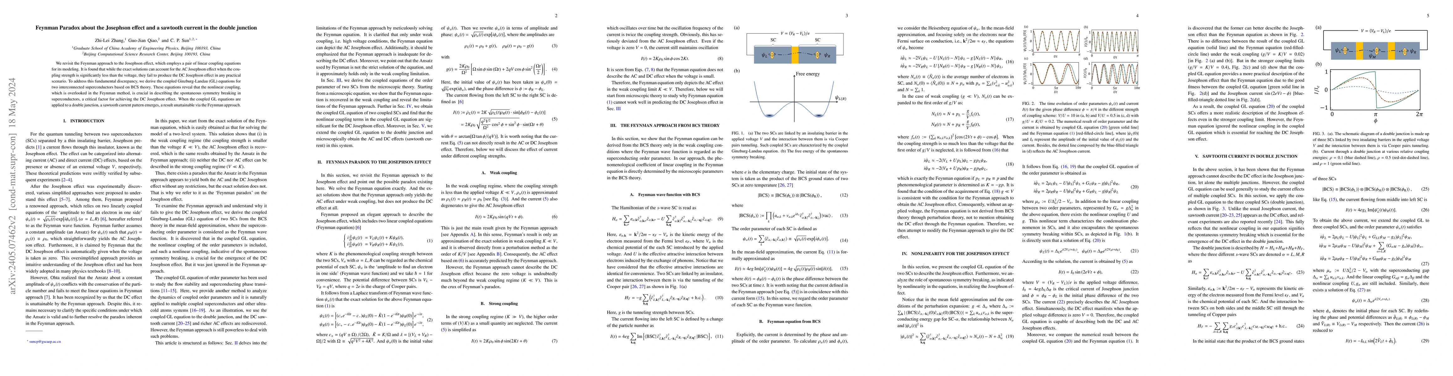 Thumbnail for Feynman Paradox about the Josephson effect and a sawtooth current in the
  double junction