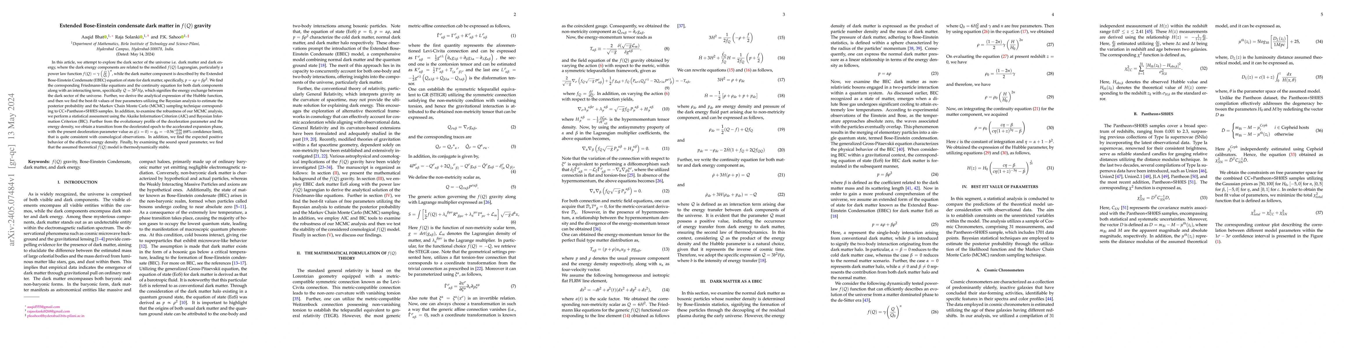 Thumbnail for Extended Bose-Einstein condensate dark matter in $f(Q)$ gravity