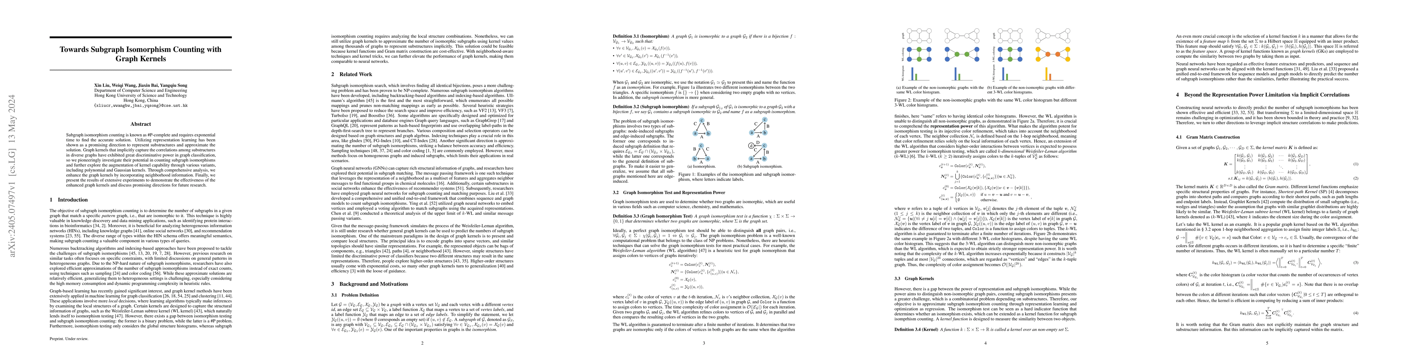 Thumbnail for Towards Subgraph Isomorphism Counting with Graph Kernels