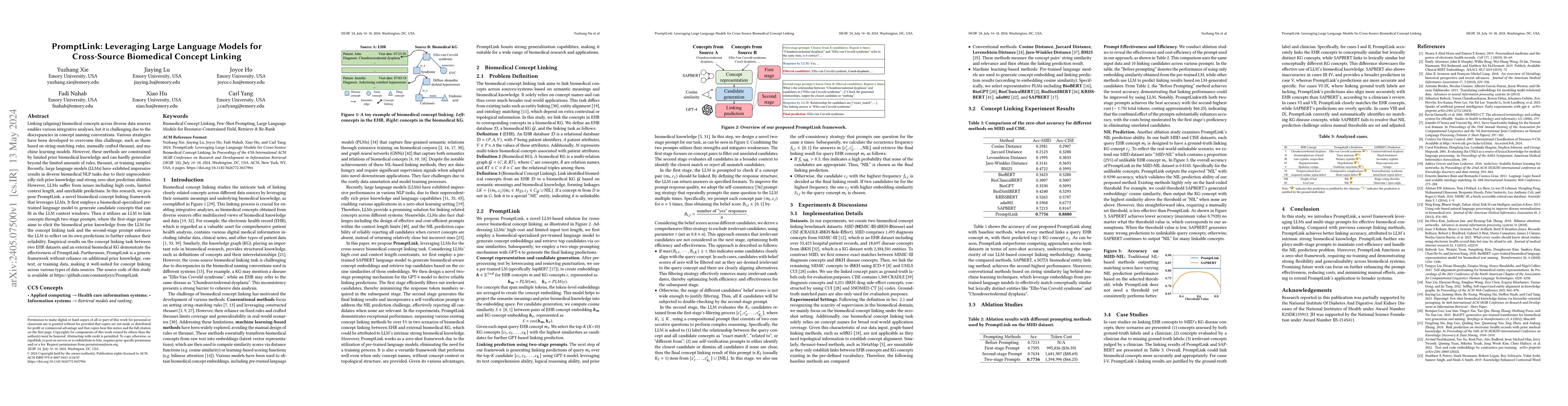 Thumbnail for PromptLink: Leveraging Large Language Models for Cross-Source Biomedical
  Concept Linking
