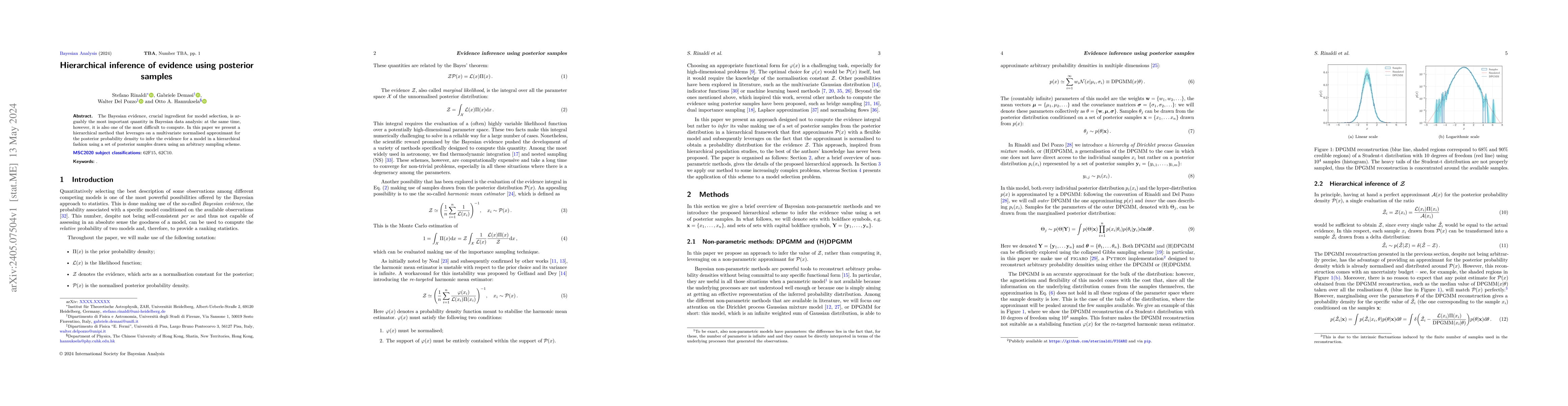 Thumbnail for Hierarchical inference of evidence using posterior samples