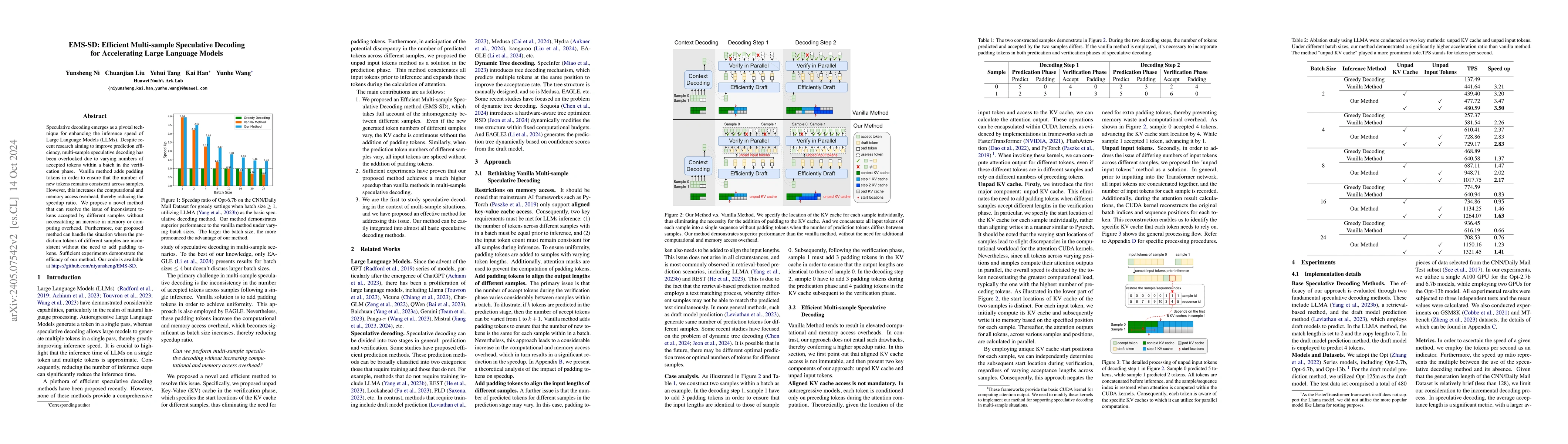 Thumbnail for EMS-SD: Efficient Multi-sample Speculative Decoding for Accelerating
  Large Language Models