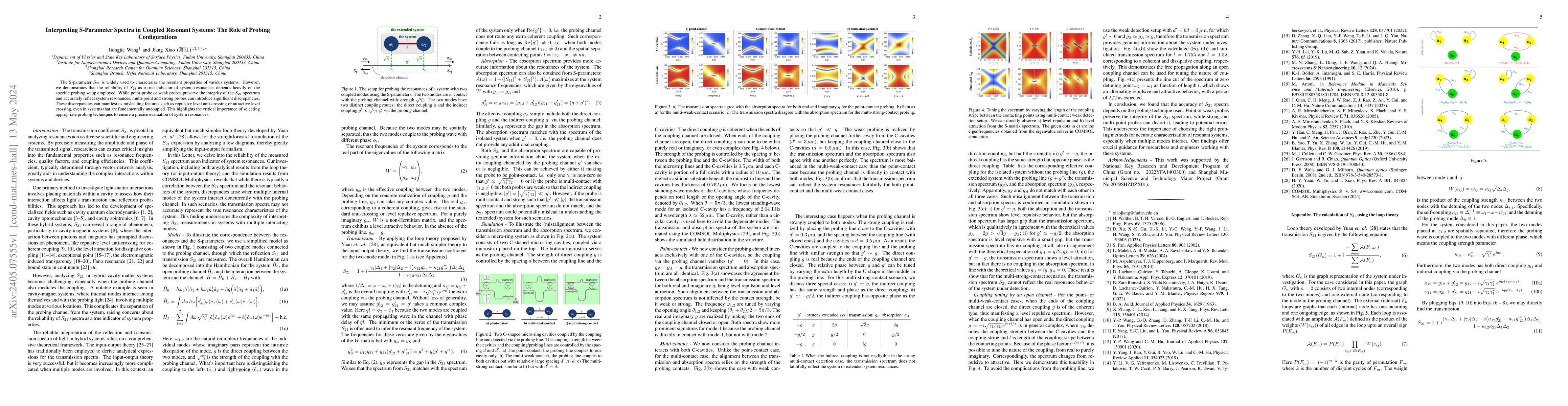 Thumbnail for Interpreting S-Parameter Spectra in Coupled Resonant Systems: The Role
  of Probing Configurations