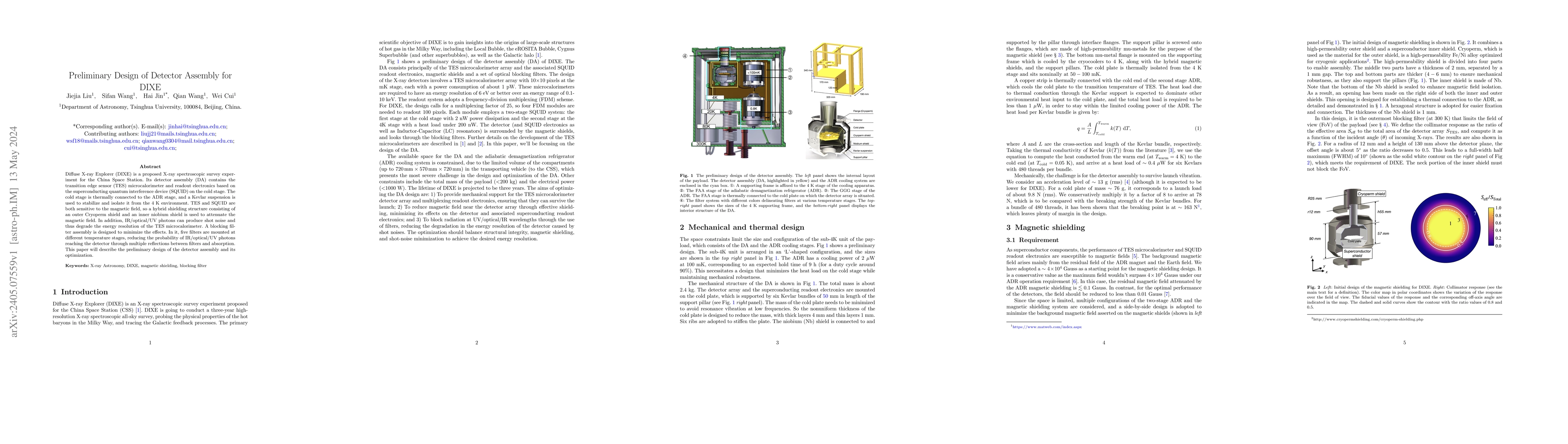 Thumbnail for Preliminary Design of Detector Assembly for DIXE