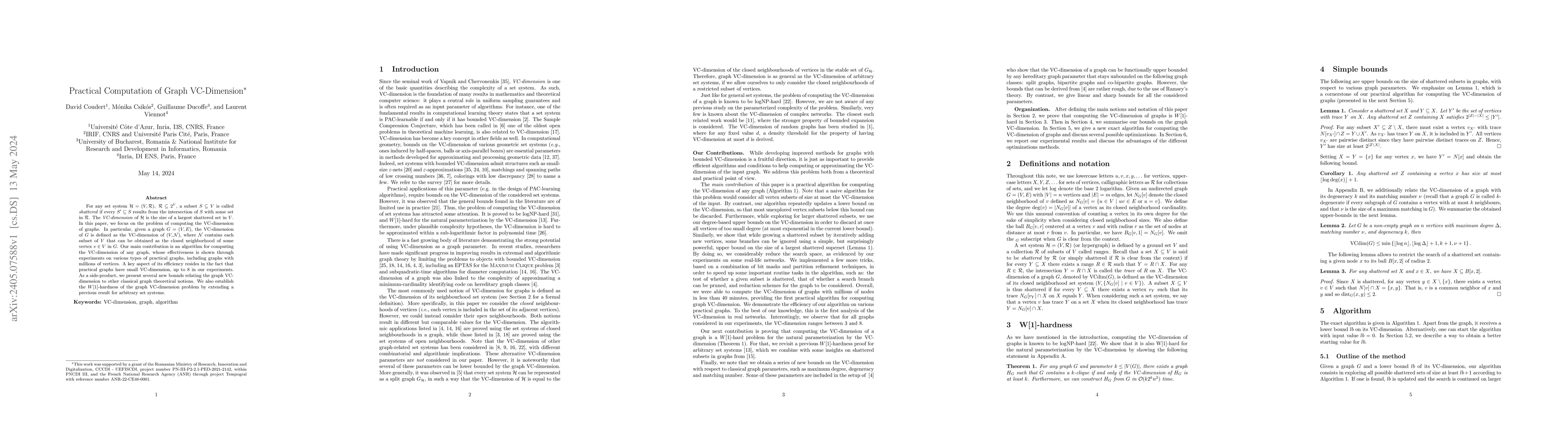 Thumbnail for Practical Computation of Graph VC-Dimension