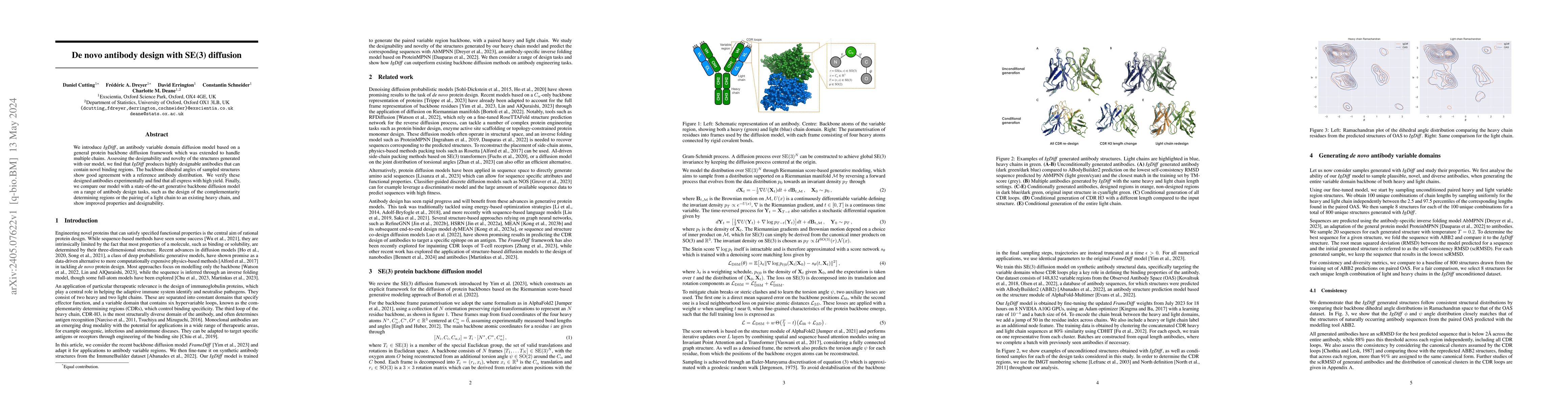 Thumbnail for De novo antibody design with SE(3) diffusion