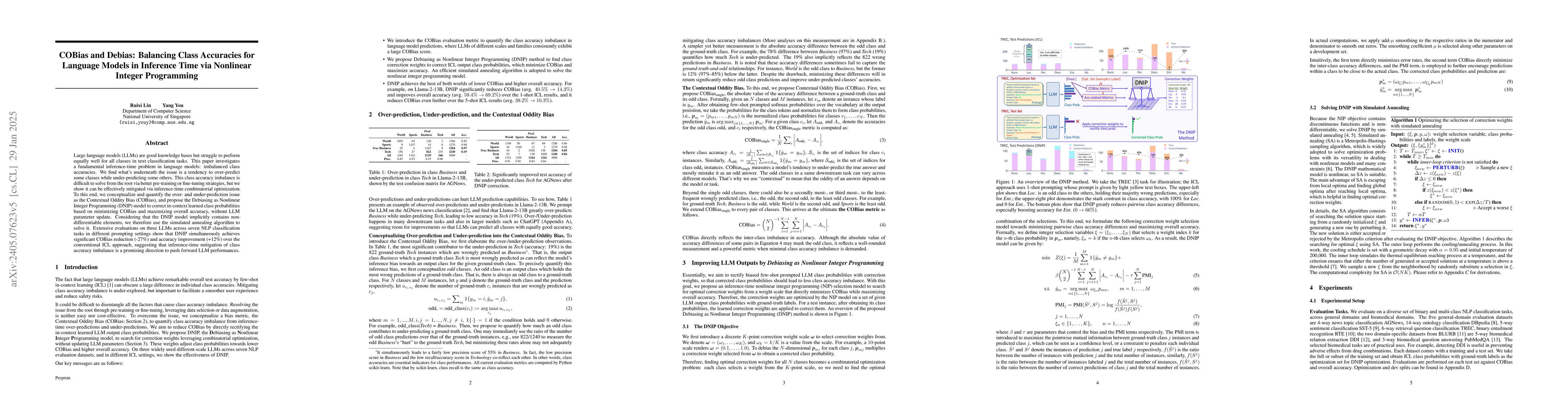 Thumbnail for COBias and Debias: Minimizing Language Model Pairwise Accuracy Bias via
  Nonlinear Integer Programming