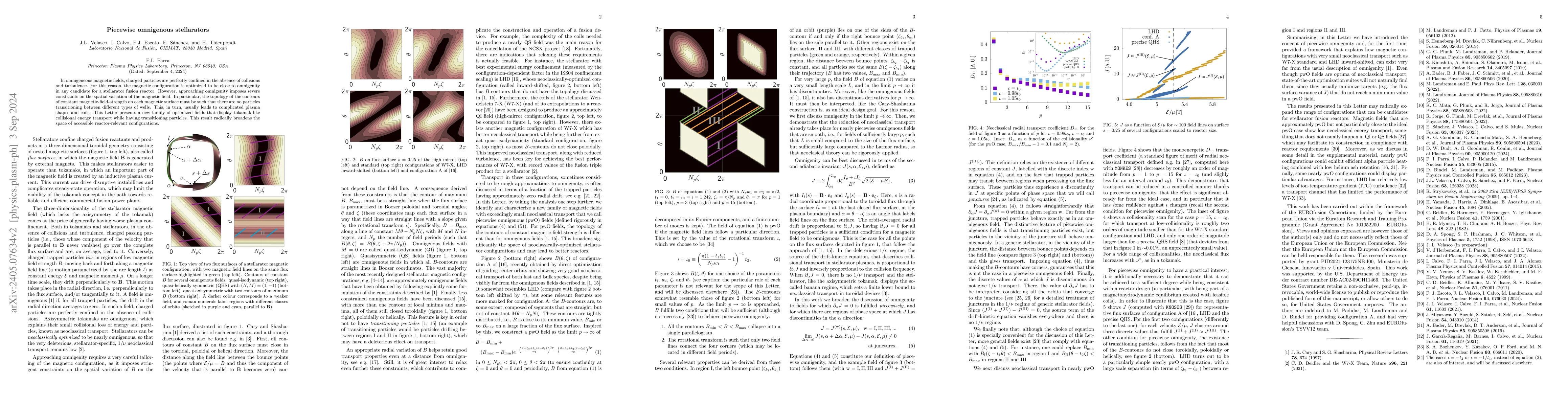 Thumbnail for Piecewise omnigenous stellarators