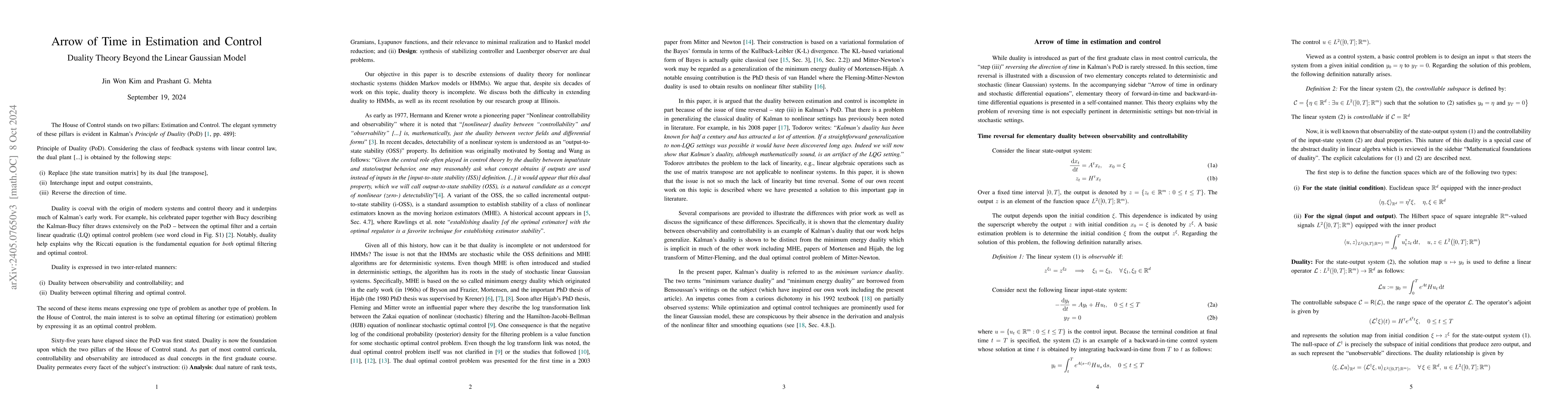 Thumbnail for Arrow of Time in Estimation and Control: Duality Theory Beyond the
  Linear Gaussian Model