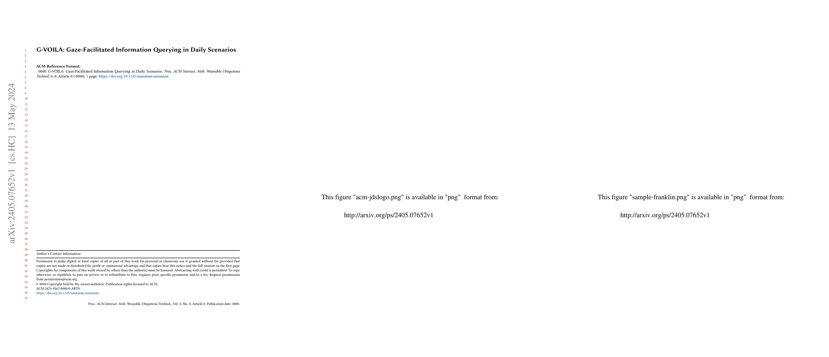 Thumbnail for G-VOILA: Gaze-Facilitated Information Querying in Daily Scenarios