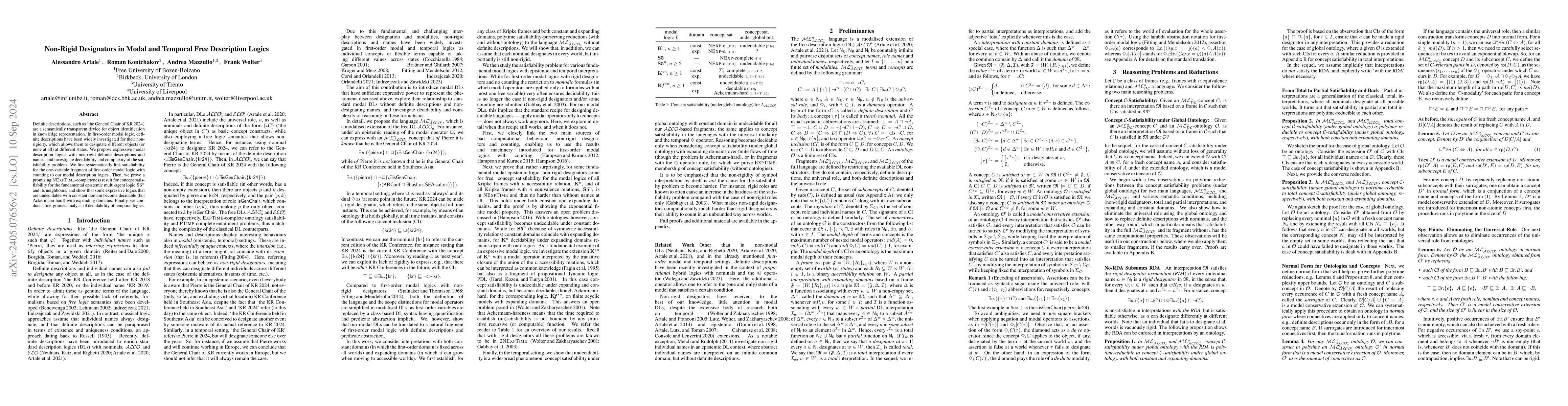 Thumbnail for Non-Rigid Designators in Modal and Temporal Free Description Logics
  (Extended Version)