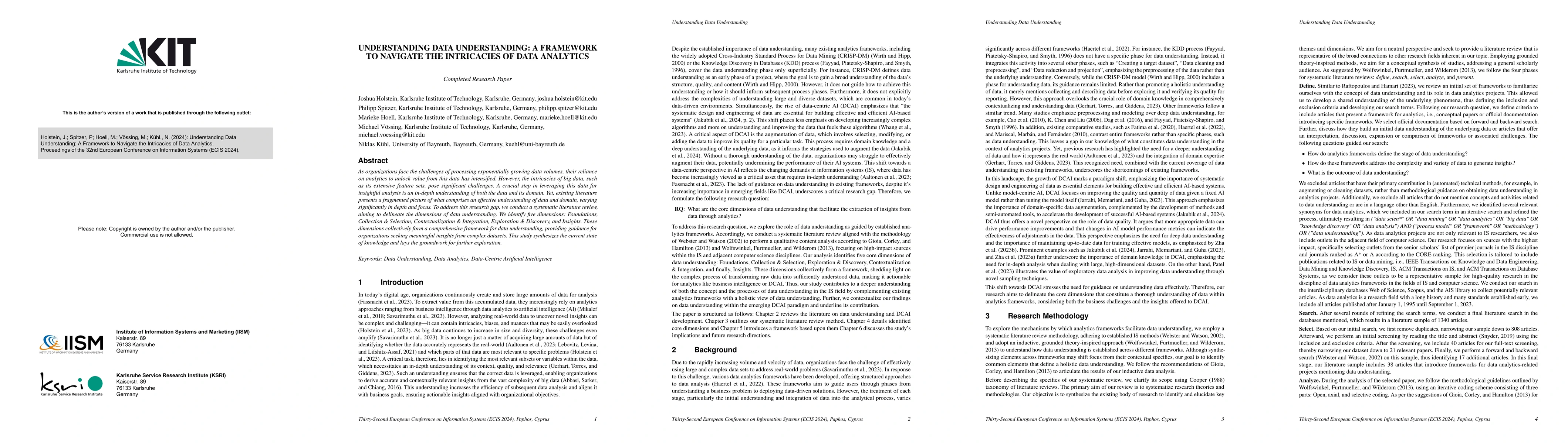 Thumbnail for Understanding Data Understanding: A Framework to Navigate the
  Intricacies of Data Analytics